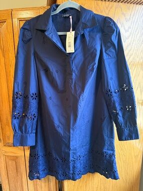 Vineyard Vines Blue Eyelet Tunic Dress